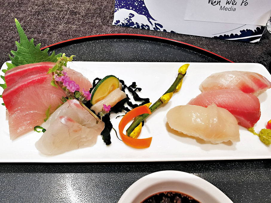 ◆由三款日本開運魚製成的刺身及壽司。