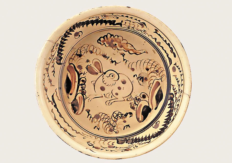 ◆明·彭城窯兔紋盆