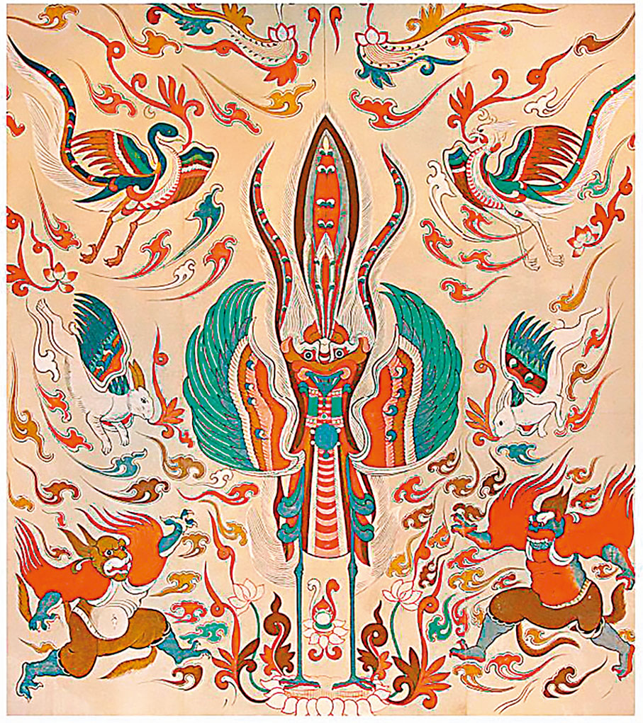 ◆唐·葵花形嫦娥奔月紋銅鏡