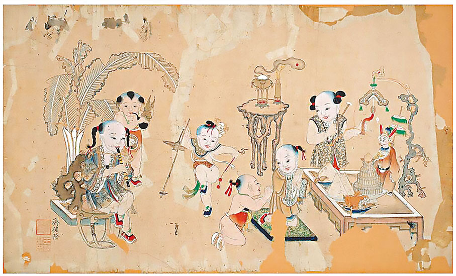 ◆清·「桂序昇平」年畫