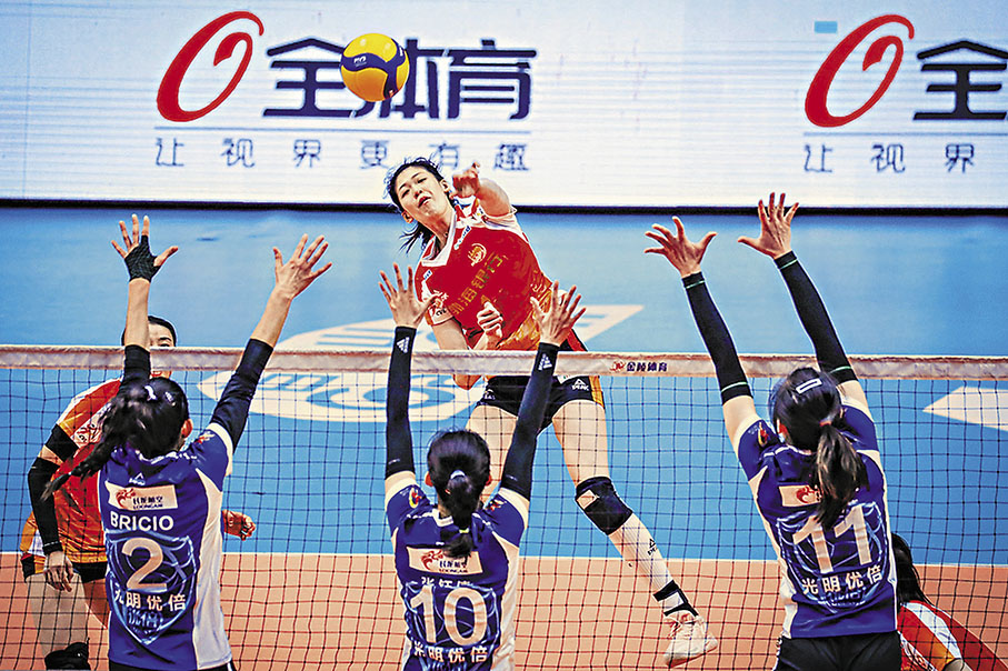 ◆李盈瑩（上）也是天津女排主力。  資料圖片
