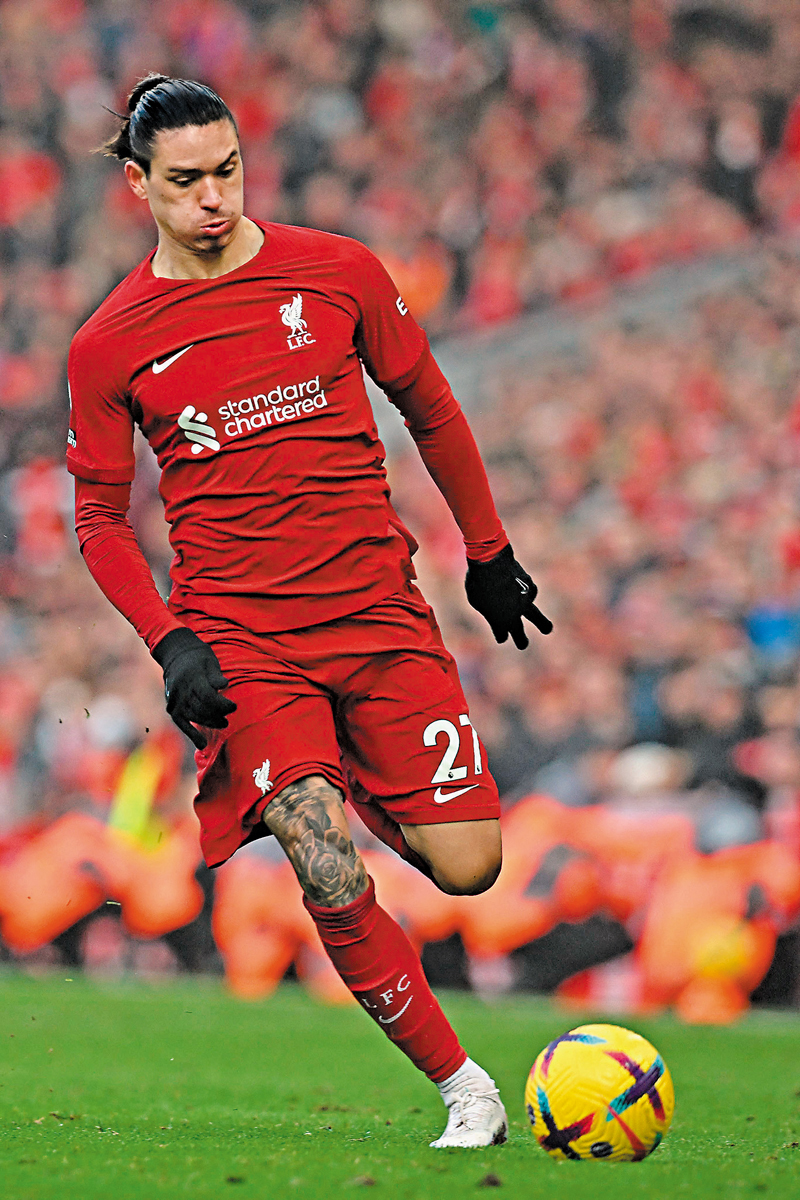 ◆達雲紐尼斯去年夏季加盟利物浦，但把握力方面一直為人詬病。資料圖片