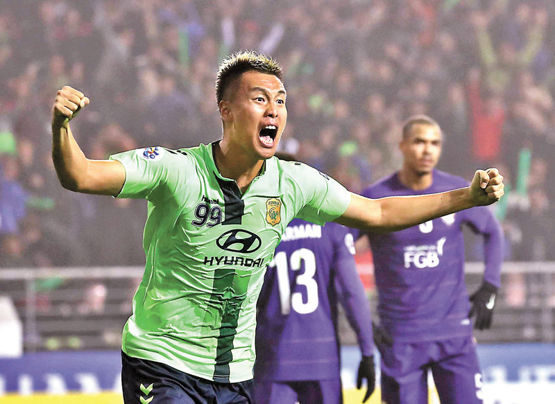 ◆2016年，金信煜代表全北汽車出戰亞冠盃。 資料圖片