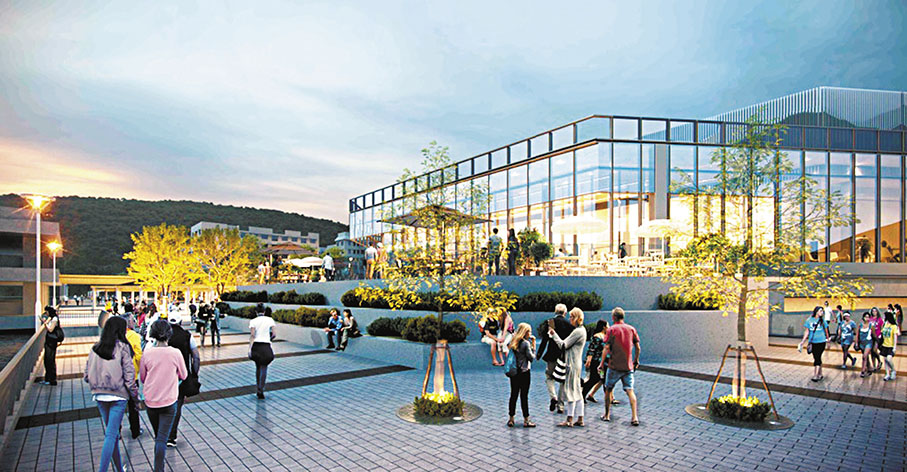 ◆特區政府準備向立法會申請撥款9.703億元改善梅窩當區設施。圖為工程完成後構想圖。 立法會 文件圖片