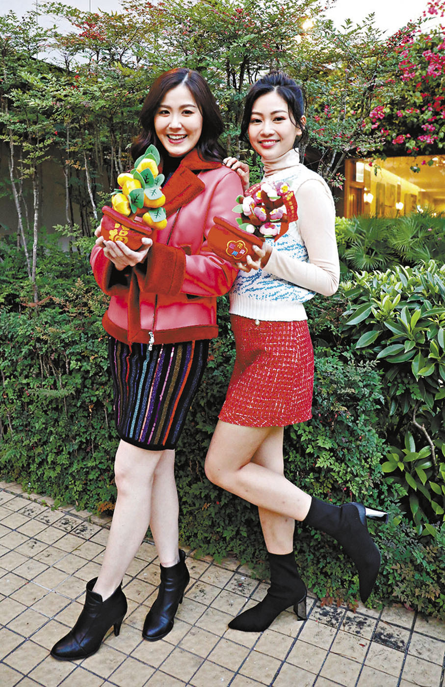 ◆劉佩玥（左）和郭柏妍皆是選美出身，然後投入演戲事業。