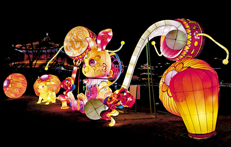 ◆花燈燦爛迎元宵。