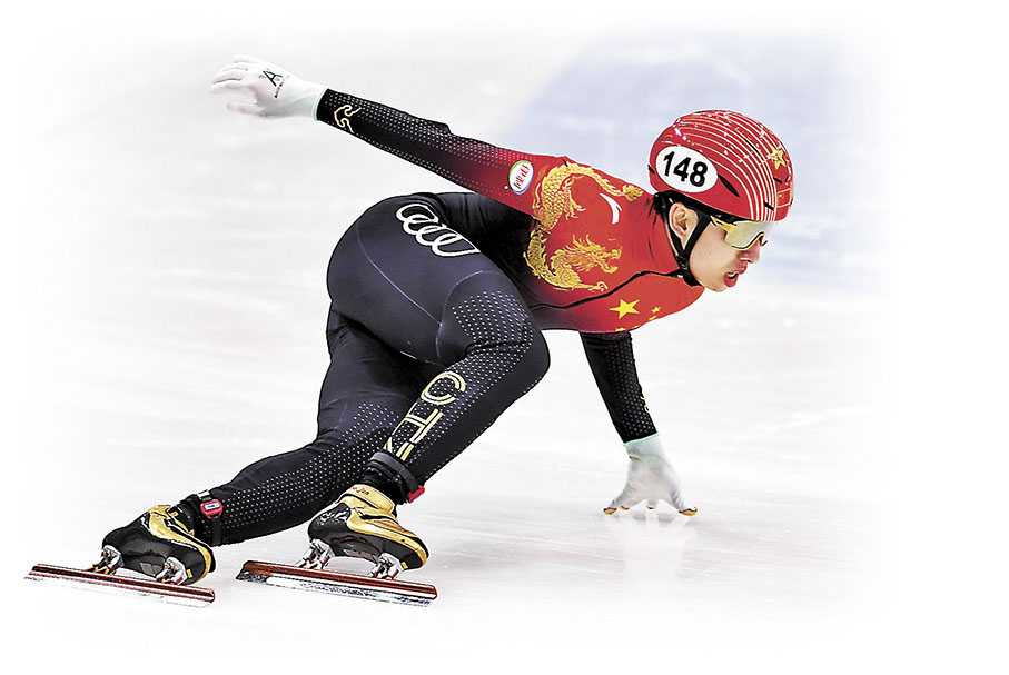 ◆林孝峻在比賽中。  新華社