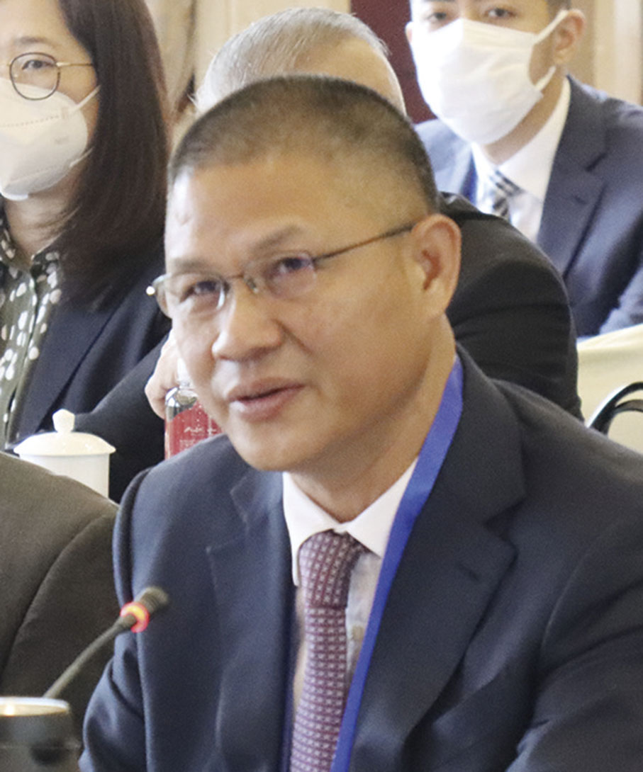 ▲香港惠州社團聯合總會主席黃少康發言。