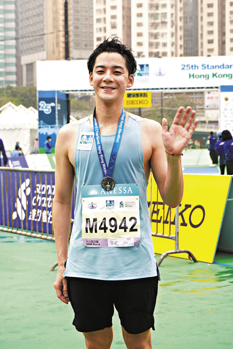 ◆余德丞自心臟有事後首度再戰馬拉松賽事。
