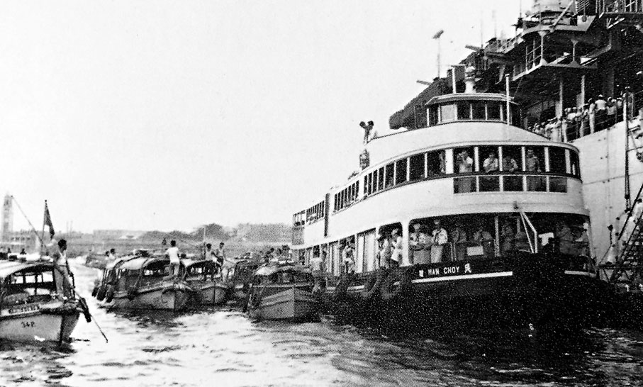 ◆上世紀五六十年代，「嘩啦嘩啦」常接載訪港美國軍艦官兵。