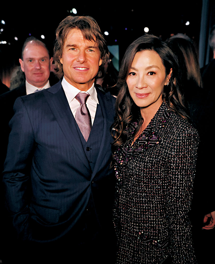 ◆楊紫瓊與湯告魯斯合照。美聯社