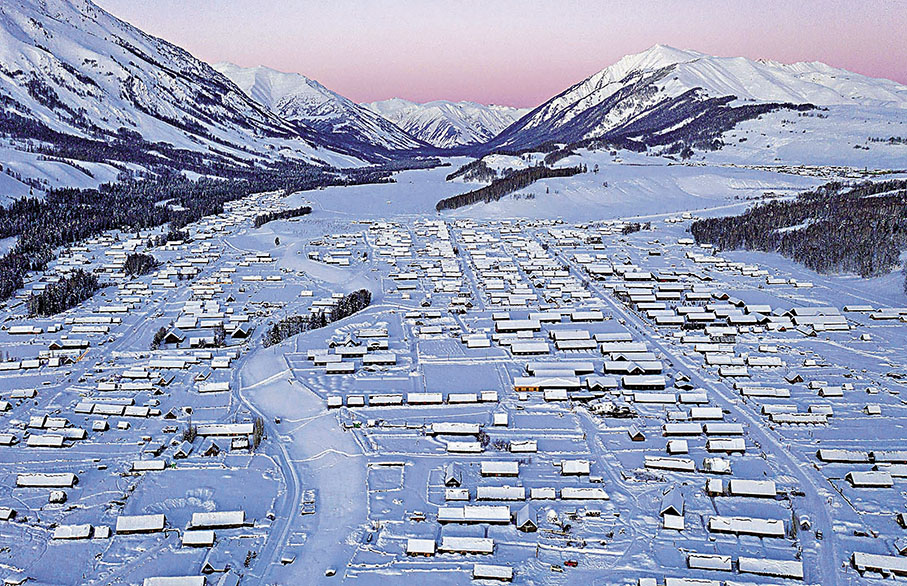 ◆新疆阿勒泰地區禾木村雪景