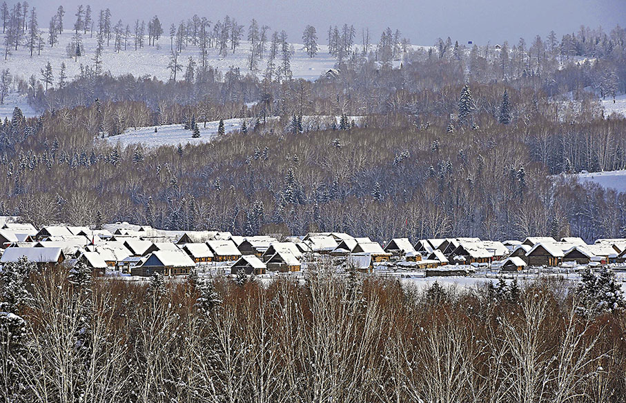 ◆新疆阿勒泰地區禾木村雪景