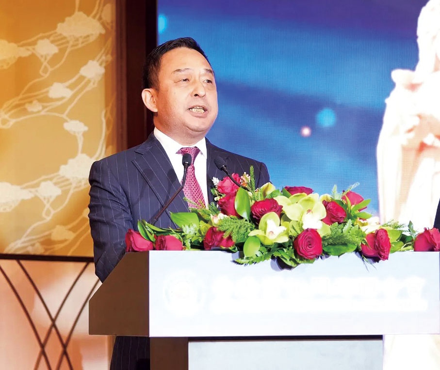 ◆香港莆仙同鄉聯合會第八、九屆會長黃自強致辭。