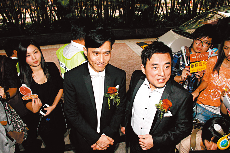 ◆梁朝偉與呂方老友鬼鬼。資料圖片