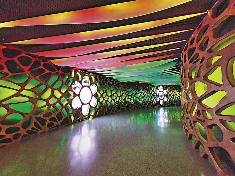 ◆館內尾端部分色彩繽紛，可供打卡。