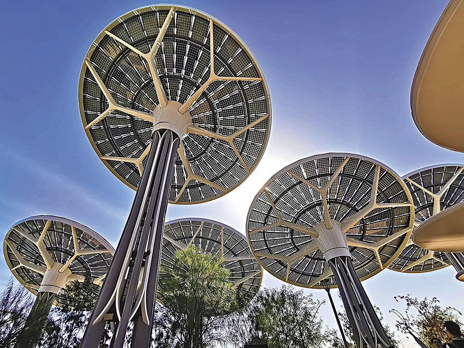 ◆館外設置了能源樹。