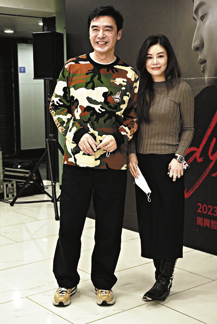 ◆鍾鎮濤夫婦捧場Eric紅館演唱會。