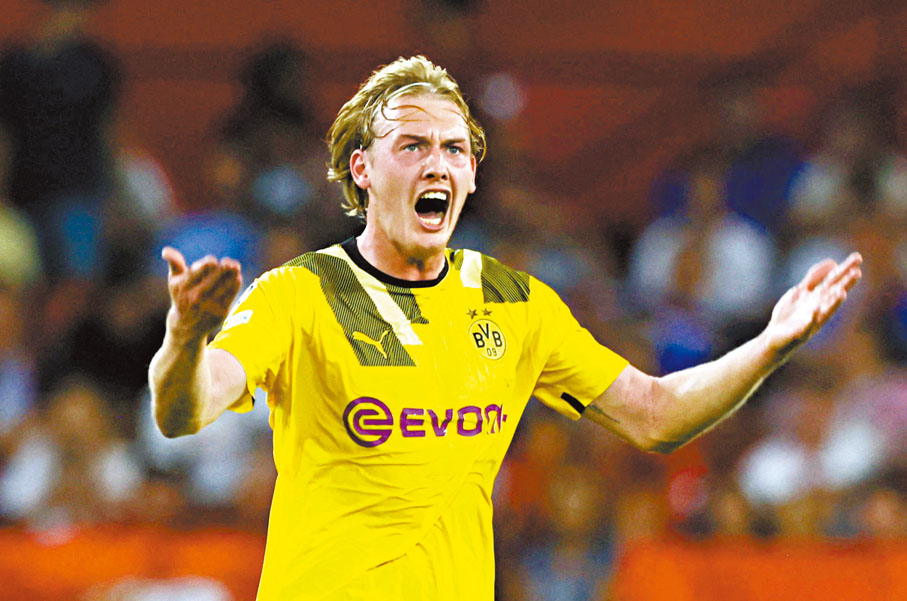 ◆ 多蒙特中場祖利安白蘭特狀態大勇。  資料圖片