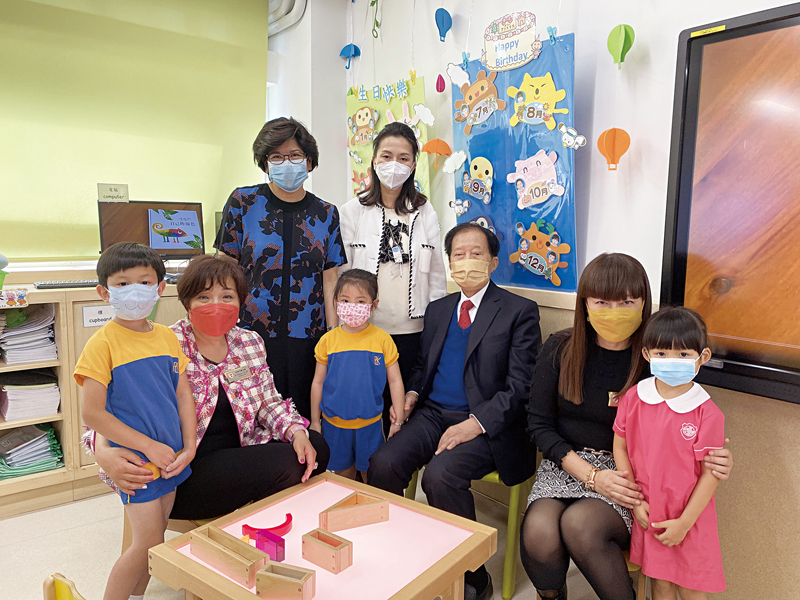 ◆朱李月華探訪保良局李樹福幼稚園。