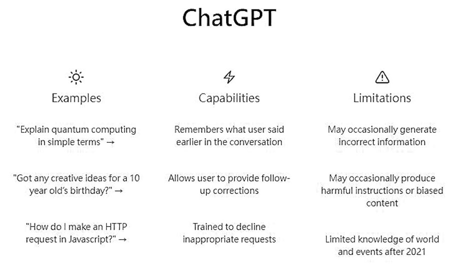 ◆ChatGPT介面簡單，但功能強大，問就可以了！