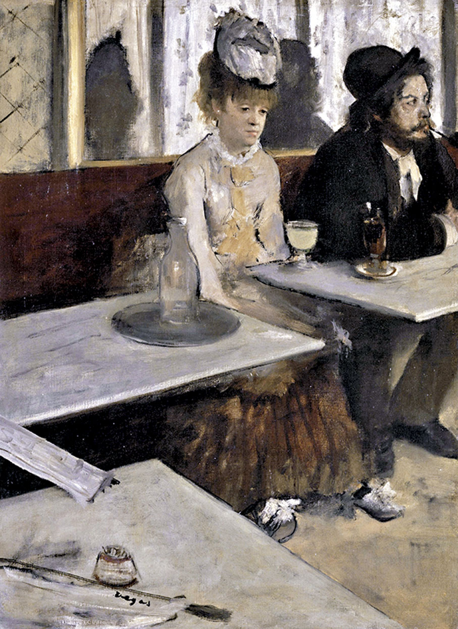 ◆德加名畫《苦艾酒》。 作者供圖