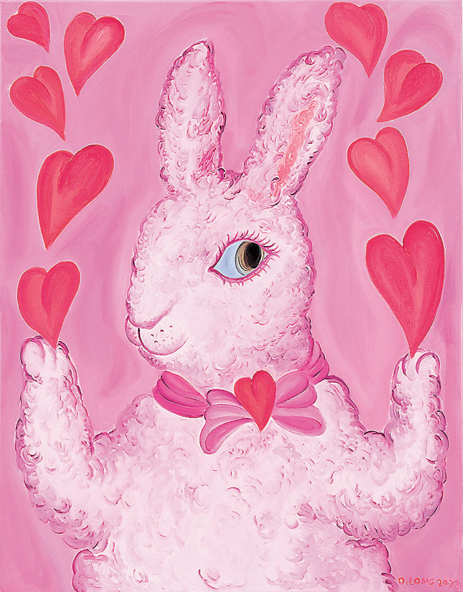 ◆「瑞兔冒春」藝術系列是從這幅限量版畫作中擷取靈感。