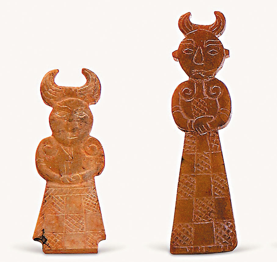 ◆小玉人裝束是戰國時期鮮虞人特有的髮型和服飾。三峽博物館供圖