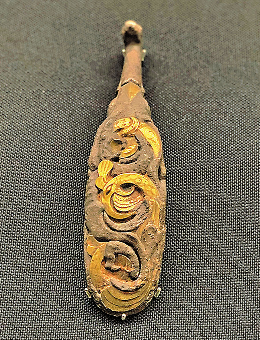 ◆展出還展示了戰國時的其他純金器