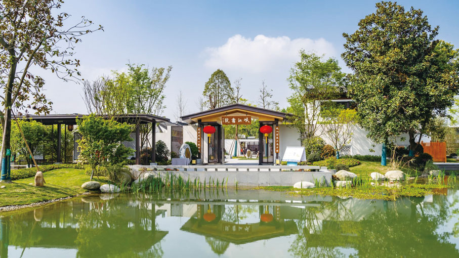 ◆ 環境優美的「岷江書院」。