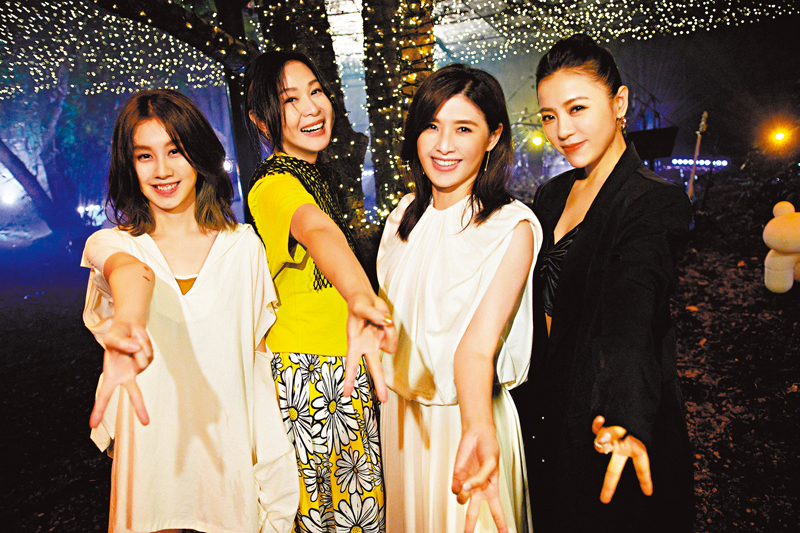 ◆ （左起）白安、劉若英、蘇慧倫、丁噹四位女神世紀合體。