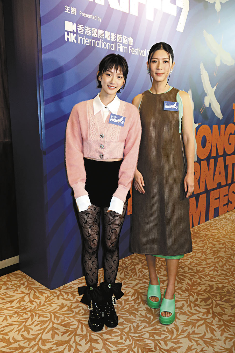 ◆袁澧林(左)與余香凝稱仍未為金像獎準備戰衣。