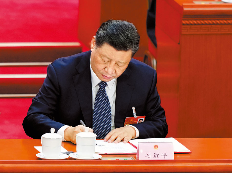 ◆國家主席習近平簽署第二號主席令，根據大會的決定，對這次大會表決通過的國務院其他組成人員予以任命。 中新社