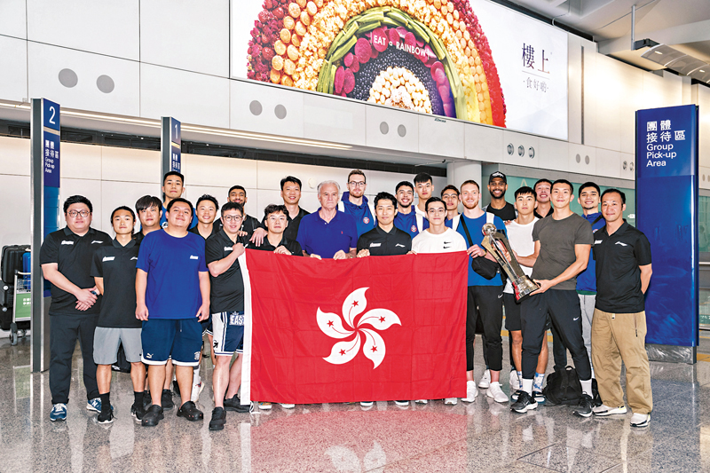 ◆東方籃球隊昨載譽返港。 球會圖片