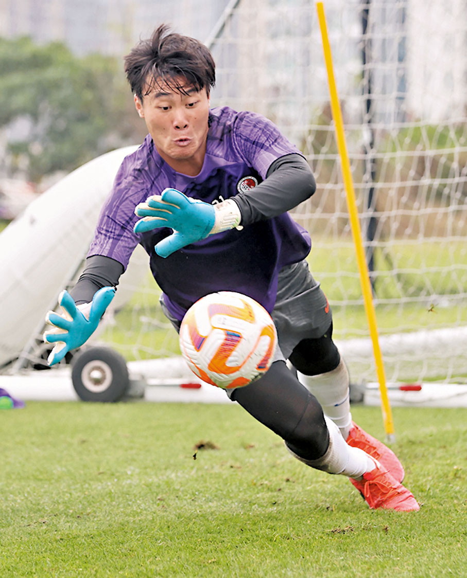 ◆大埔門將謝家榮首次躋身港隊決選名單。
