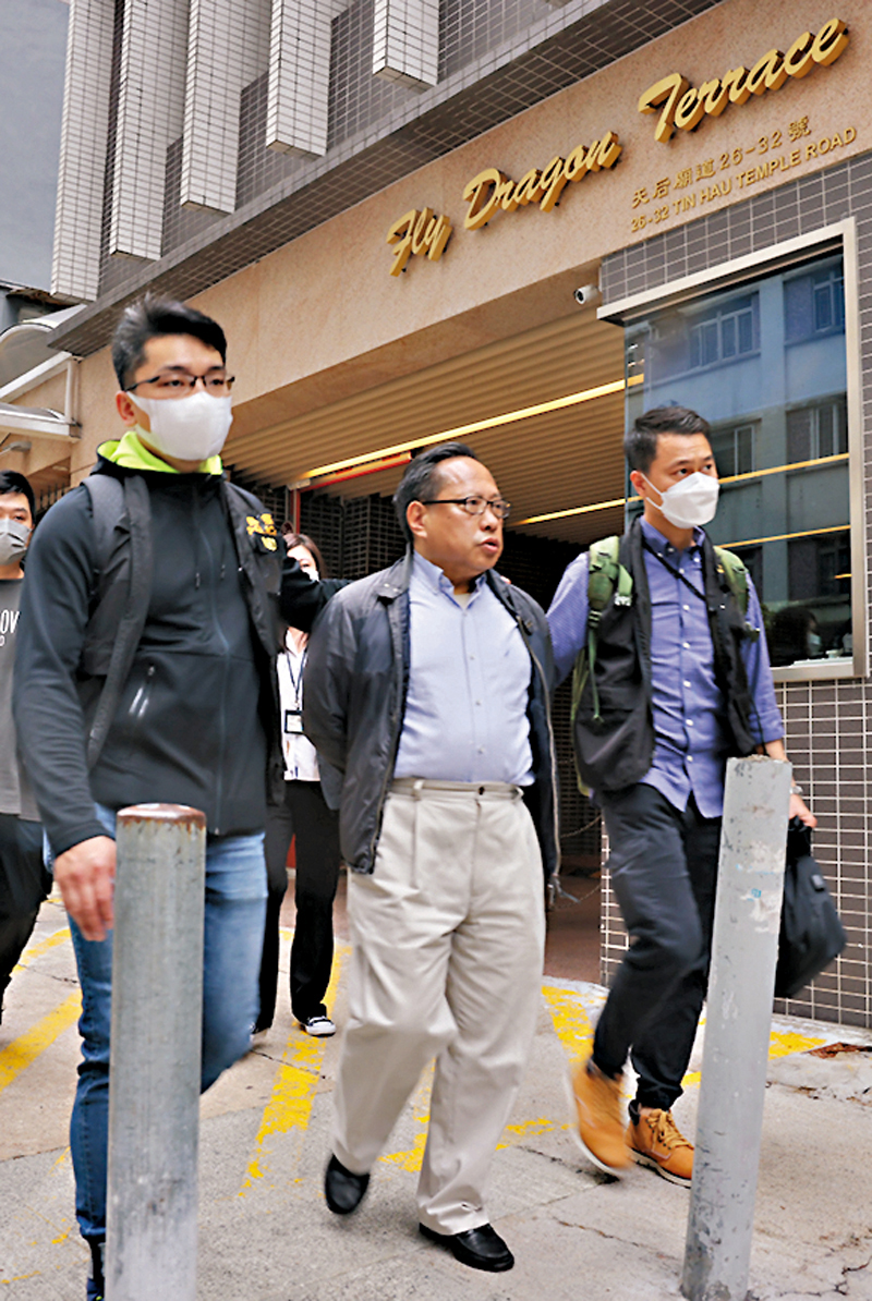 ◆何俊仁日前被國安處人員拘捕。 資料圖片