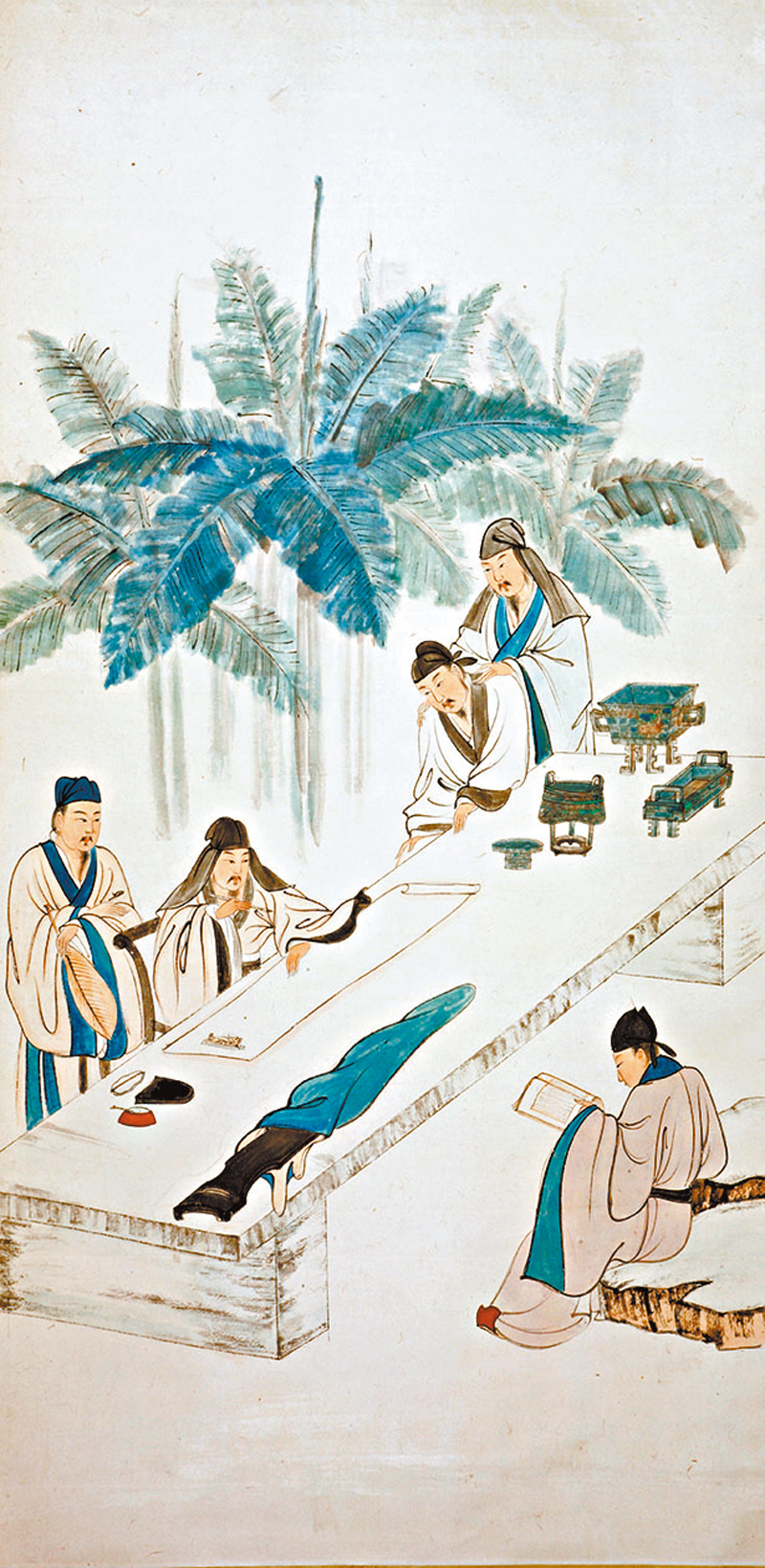 ◆張大千西園雅集圖屏(部分)