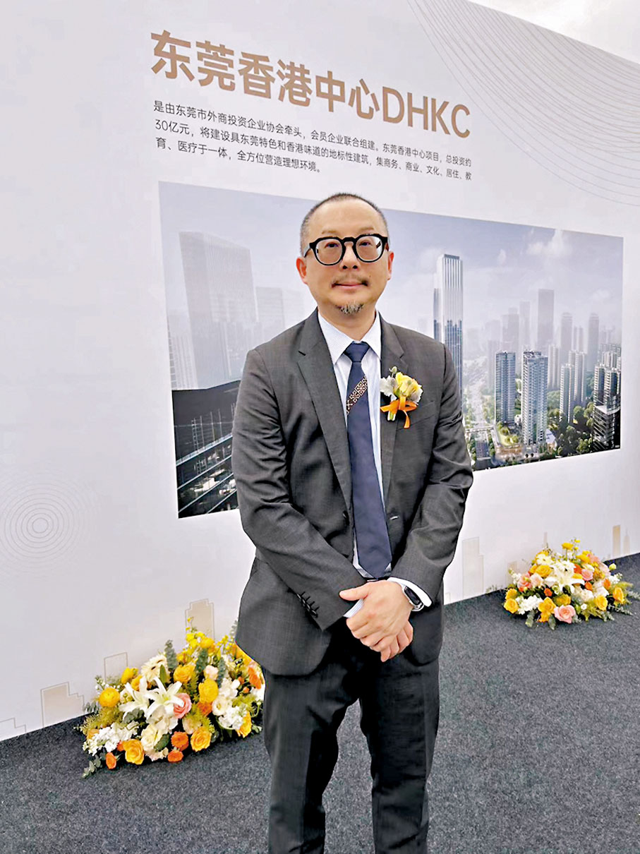 ◆ 黃天偉認為，東莞結合香港現代服務業的優勢，將成為高質量發展的一個很好載體。 帥誠 攝