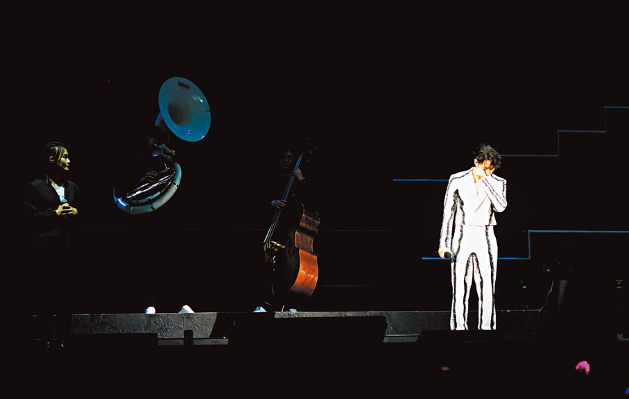 ◆馮允謙在紅館舞台上爆喊。