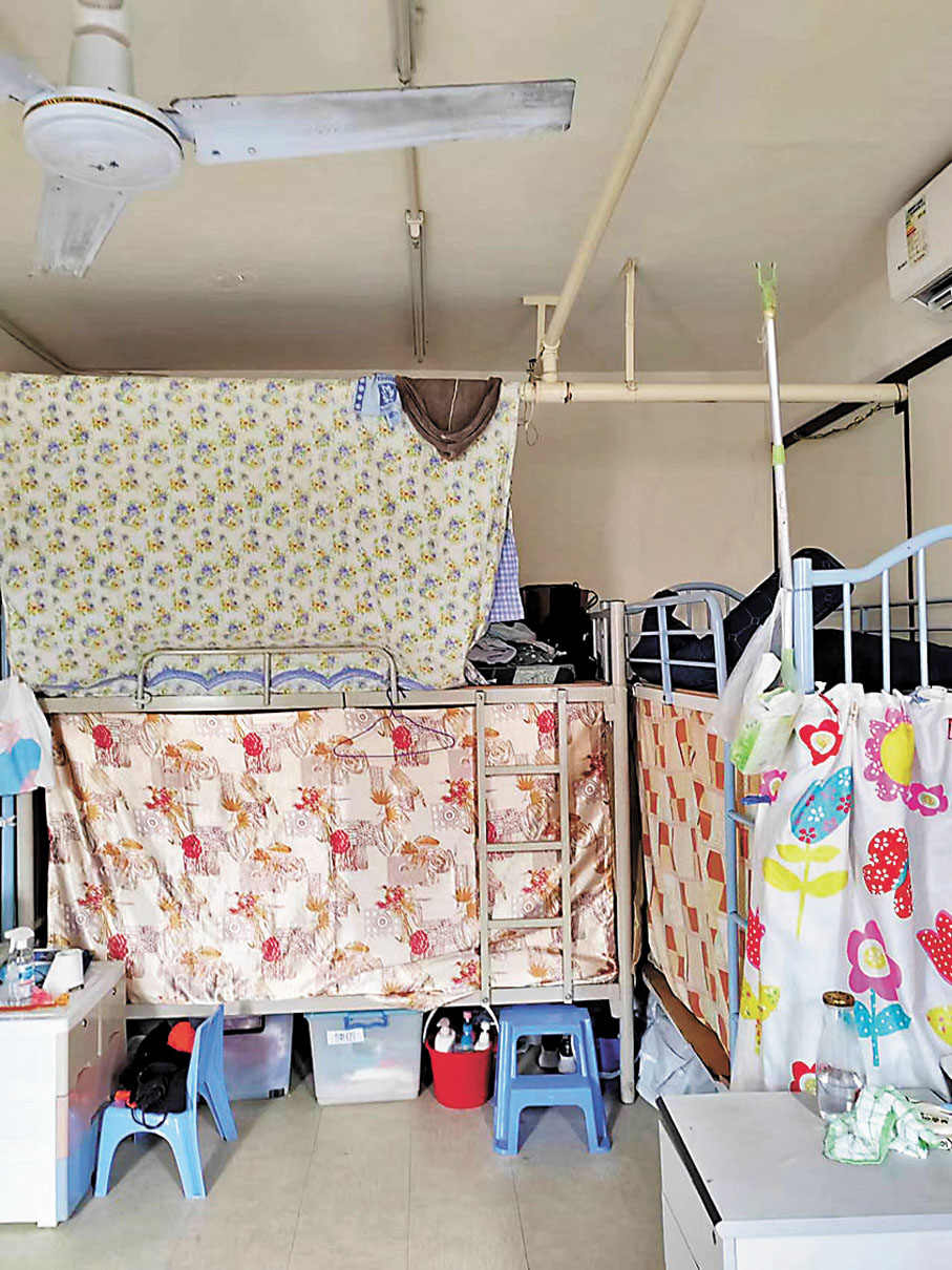 ◆8名外勞住180平方呎宿舍。