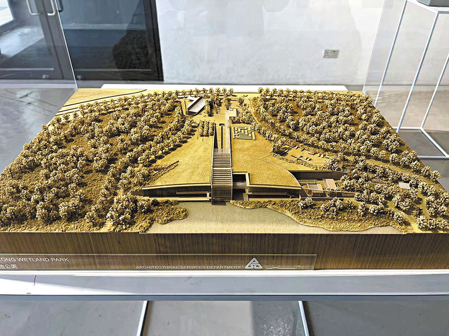 ◆展覽呈現等比例縮小的濕地公園。