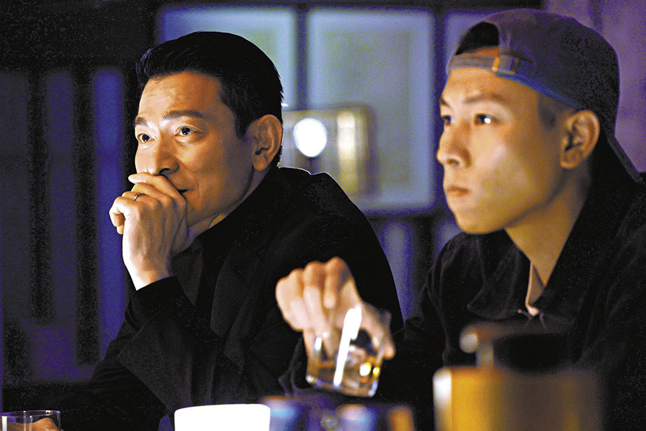 ◆劉德華(左)在片中跟瘦子有精彩對手戲。