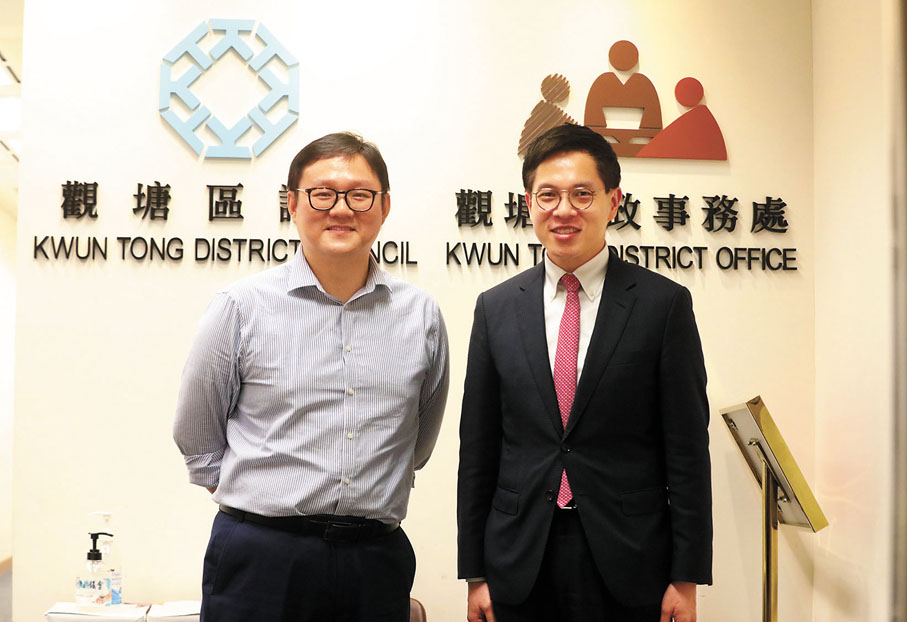 ◆左起：譚肇卓﹑林兆康。香港文匯報記者萬霜靈  攝