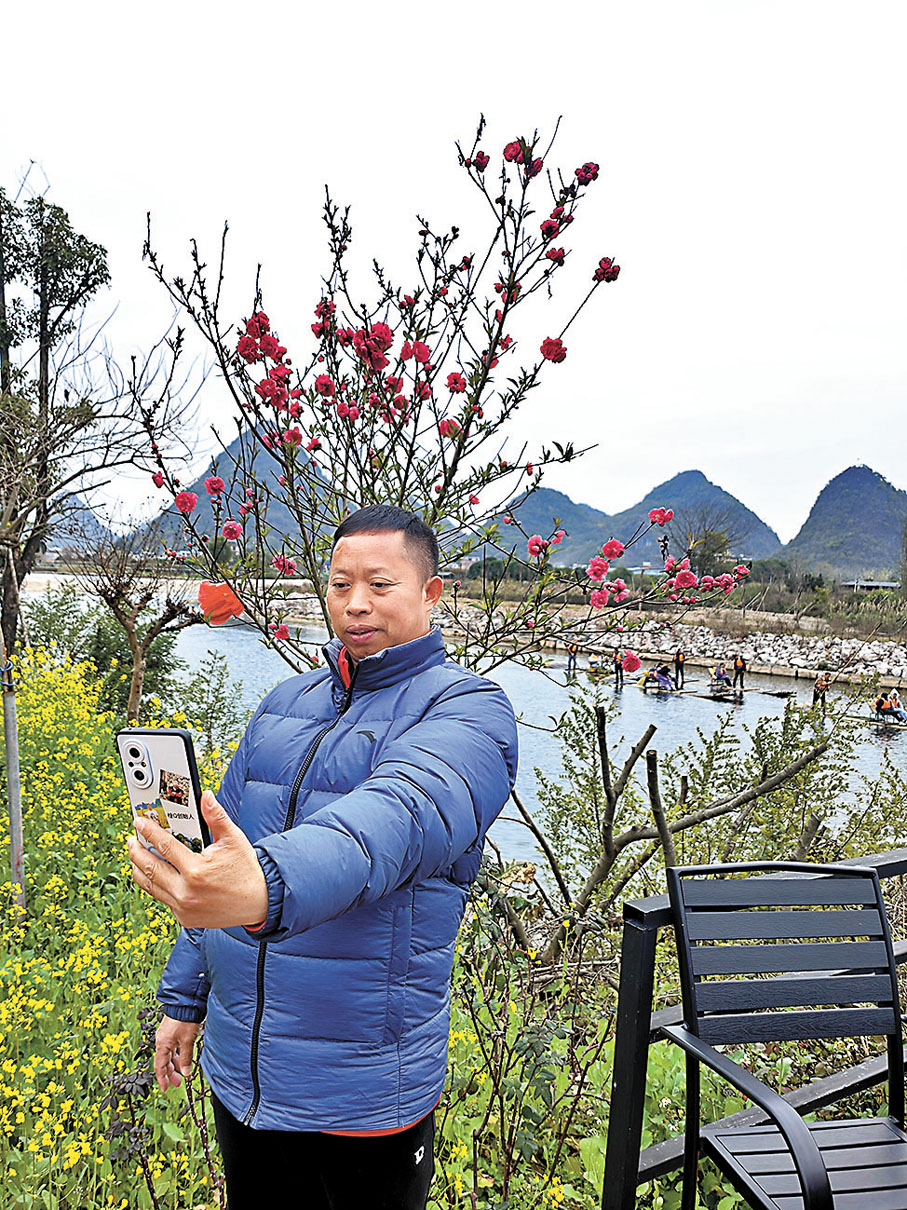 ◆走紅之後，劉濤依然堅持義務為家鄉的旅遊做宣傳。