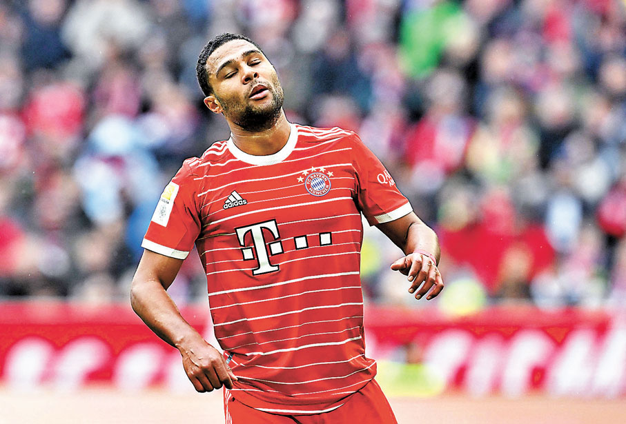 ◆ 作為拜仁本屆第二大射手，基拿比已有7場比賽未能取得入球。 資料圖片