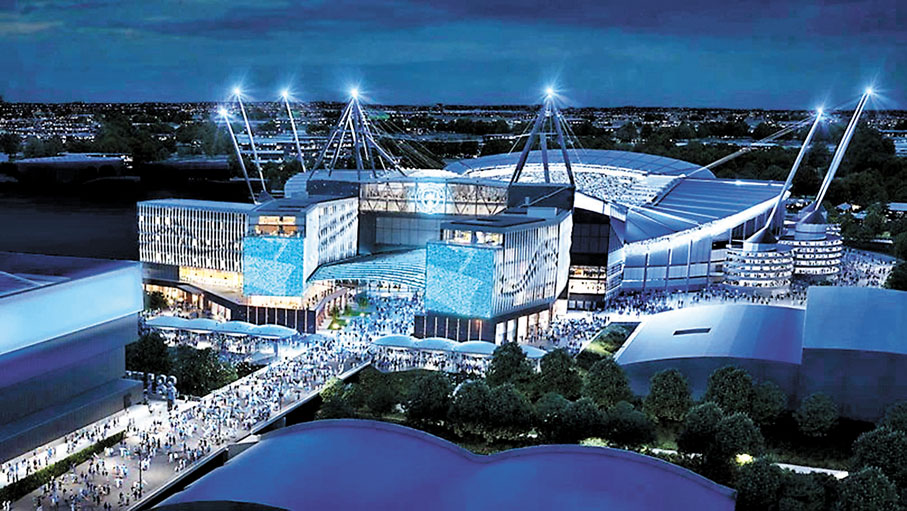 ◆曼城公布了主場升級的電腦設計圖。  曼城圖片