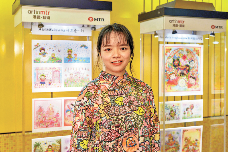 ◆「哇啦豆」表示，這些畫作的主題是「彩色童年」。