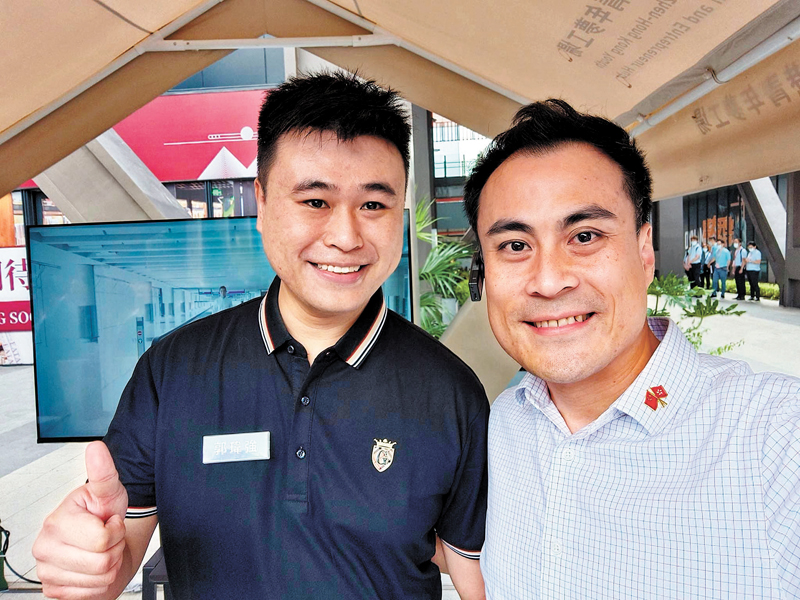 ◆郭偉(右)再會郭瑋強。