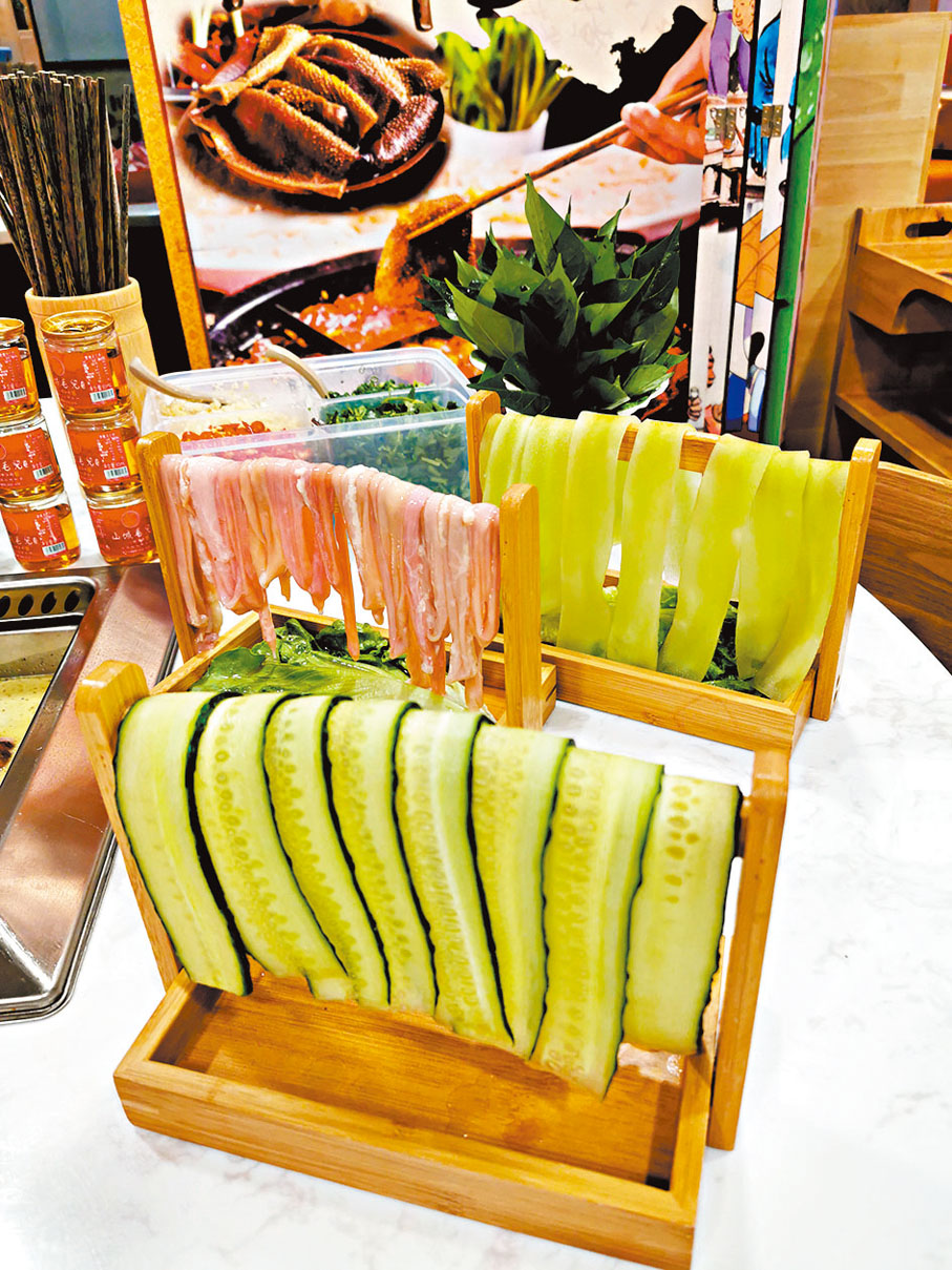 ◆手工萵荀片、鵝腸及黃瓜條片