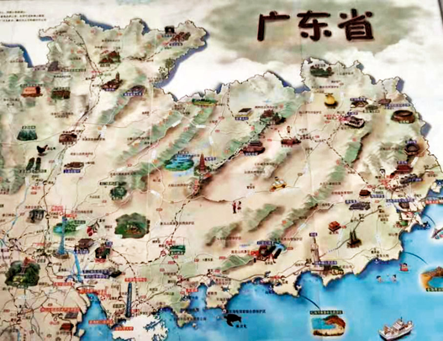 ◆粵東蓮花山脈示意圖 作者供圖